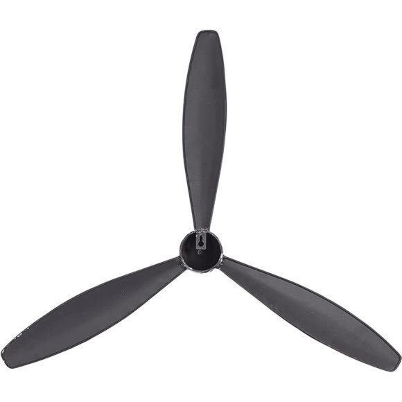 Metal Airplane Propeller 3 Blade Wall Decor, 22" x 2" x 25", Black - Picture 4 of 6